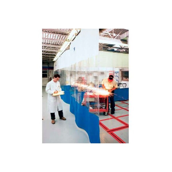 Goffs Goff's Stock Curtain with Hardware 12'W x 9'H - White, Clear, Blue 11084 - main